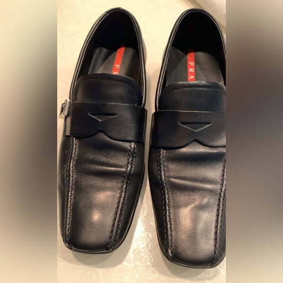 Women’s Black Leather Loafers - Picture 1 of 9